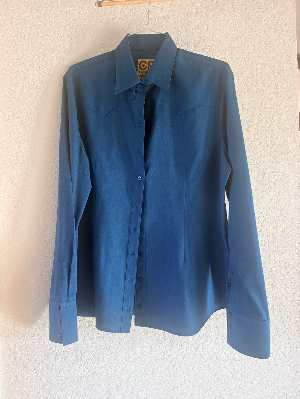 Women's CR Ranch Wear Blue Button-Down Shirt